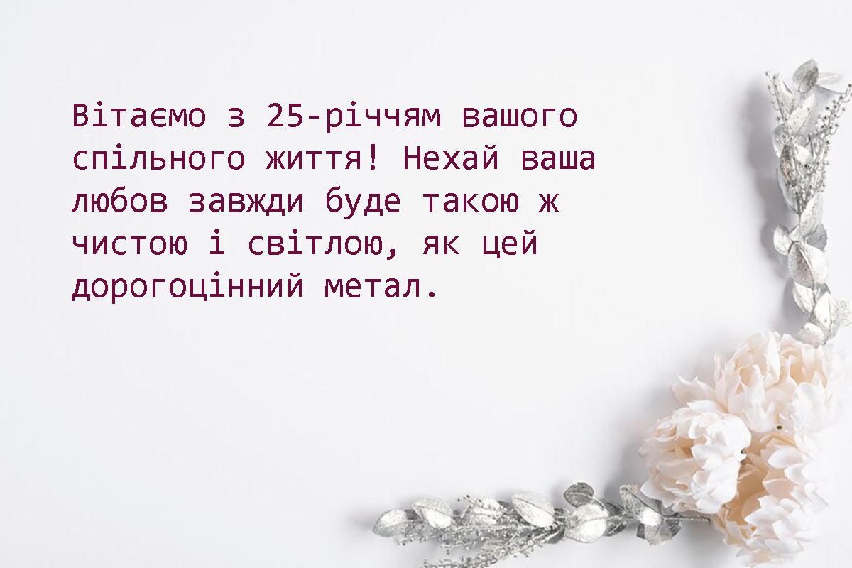 Серебряная свадьба: лучшие поздравления для пары, которая прошла 25 лет вместе - 681699 Серебряная свадьба: лучшие поздравления для пары, которая прошла 25 лет вместе - фото 681699