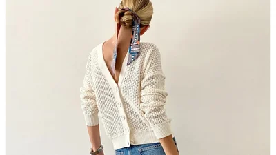 Кардиган задом наперед - смелый тренд 2025 года, который стоит примерить