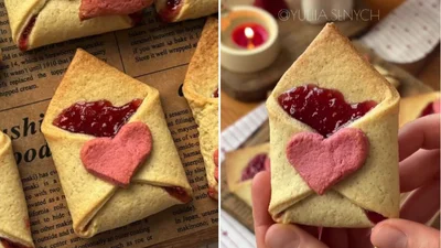 Печенье-конвертики ко дню влюбленных, которое растопит сердце любого