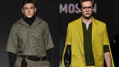 Andreas Moskin представил коллекцию на Ukrainian FW'25/26, где на подиум вышли ветераны с протезами