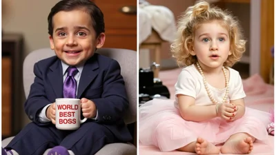 Малыш Майкл Скотт и крошка Кэри Брэдшоу: ИИ превратил героев культовых сериалов в забавных малышей