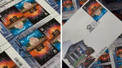 Укрпошта выпускает "стальные" марки, посвященные Мариуполю с напылением с Азовстали