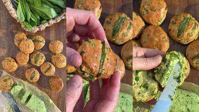 Булочки из черемши с ароматным зеленым маслом: идеальный план на выходные