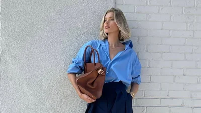 Как носить голубую рубашку: 5 образов для разных случаев жизни