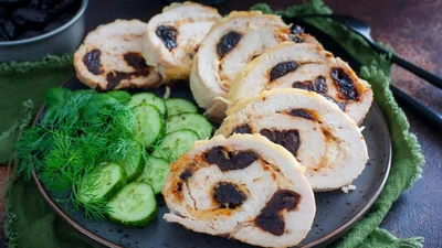 Курячий рулет із чорносливом, який урізноманітнить твоє великоднє меню