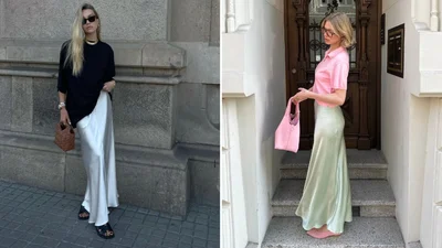 Атласные юбки снова в моде – идеальный вариант на весну и лето