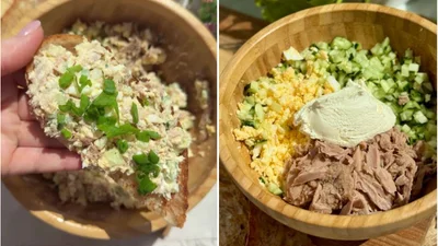 Вкуснейшая белковая намазка с тунцом, которая идеально подойдет для бутербродов на пикнике