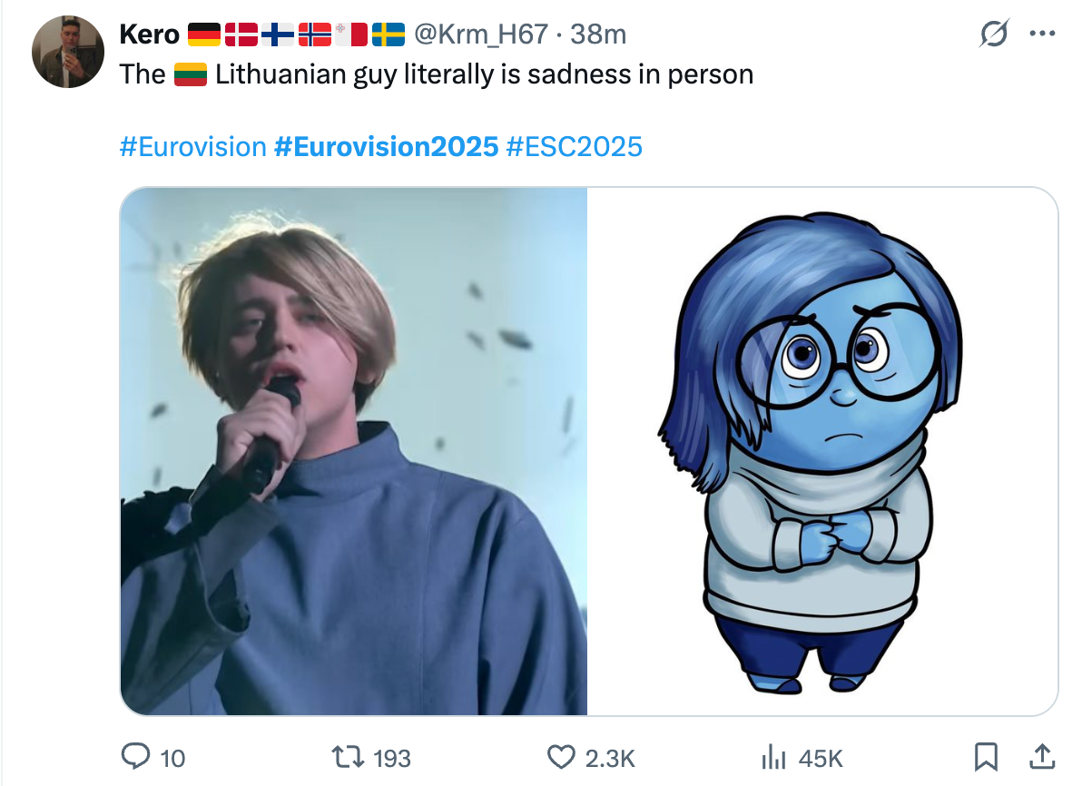 Величезна підбірка мемів на фінал Євробачення-2025, які часом кращі, аніж самі виступи - 719637 Величезна підбірка мемів на фінал Євробачення-2025, які часом кращі, аніж самі виступи - фото 719637