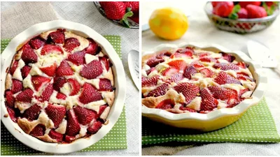 Пирог с клубникой на кефире – максимально простая выпечка к чаю