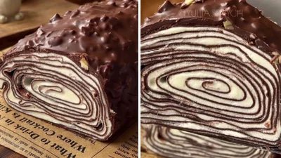 Блинный рулет "Сникерс", который затмевает разум