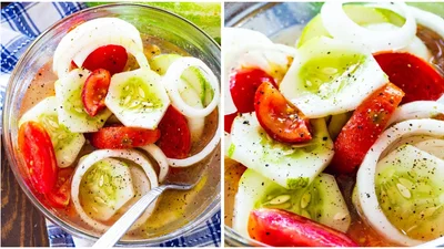 Малосольні огірки з помідорами – найкраща літня закуска до м’яса