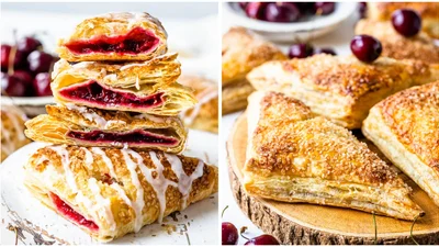 Слойки с вишней – больше не захочешь покупать пирожки в Маке
