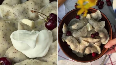 Маковые вареники с вишнями, которые не потекут и не расклеятся