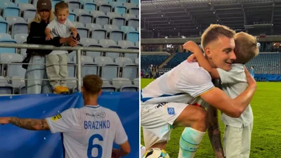 В самое сердечко: видео, как Владимир Бражко сыграл в футбол с сыном Даши Квитковой, разорвало сеть