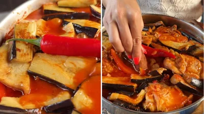 Курка з баклажанами в томатному соусі – елегантна й легка вечеря на кожен день