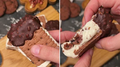 Домашнее мороженое-сэндвич, дарящее приятную прохладу