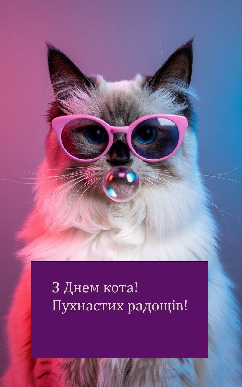 ТОП 20 открыток ко Всемирному дню кота 2025, которые хочется переслать всем - 749717 ТОП 20 открыток ко Всемирному дню кота 2025, которые хочется переслать всем - фото 749717