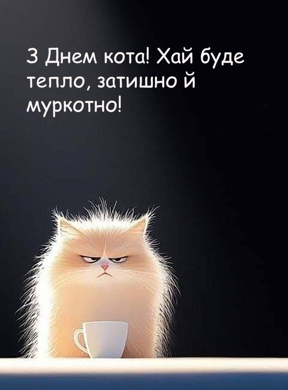 ТОП 20 открыток ко Всемирному дню кота 2025, которые хочется переслать всем - 749736 ТОП 20 открыток ко Всемирному дню кота 2025, которые хочется переслать всем - фото 749736