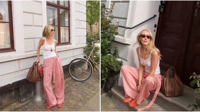 Красная обувь – простой трюк, чтобы освежить летний образ