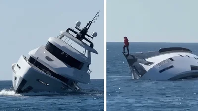 У Туреччині розкішна яхта мільйонера потонула одразу після спуску на воду – епічне відео, як це сталося