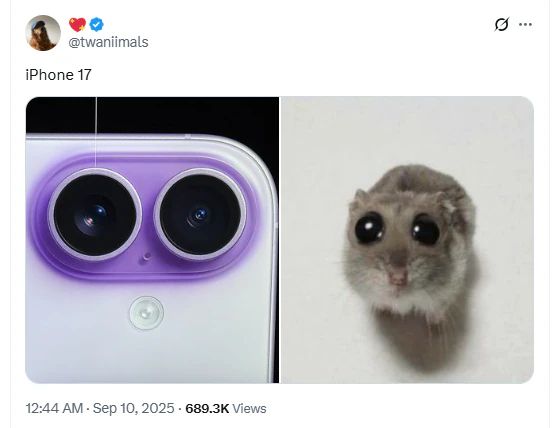 Мемы о новом iPhone 17: в сети смеются над коллаборацией Ющенко и Apple - фото 766171