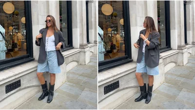 Как носить джинсовые бермуды осенью – самый стильный фэшн-трюк сезона