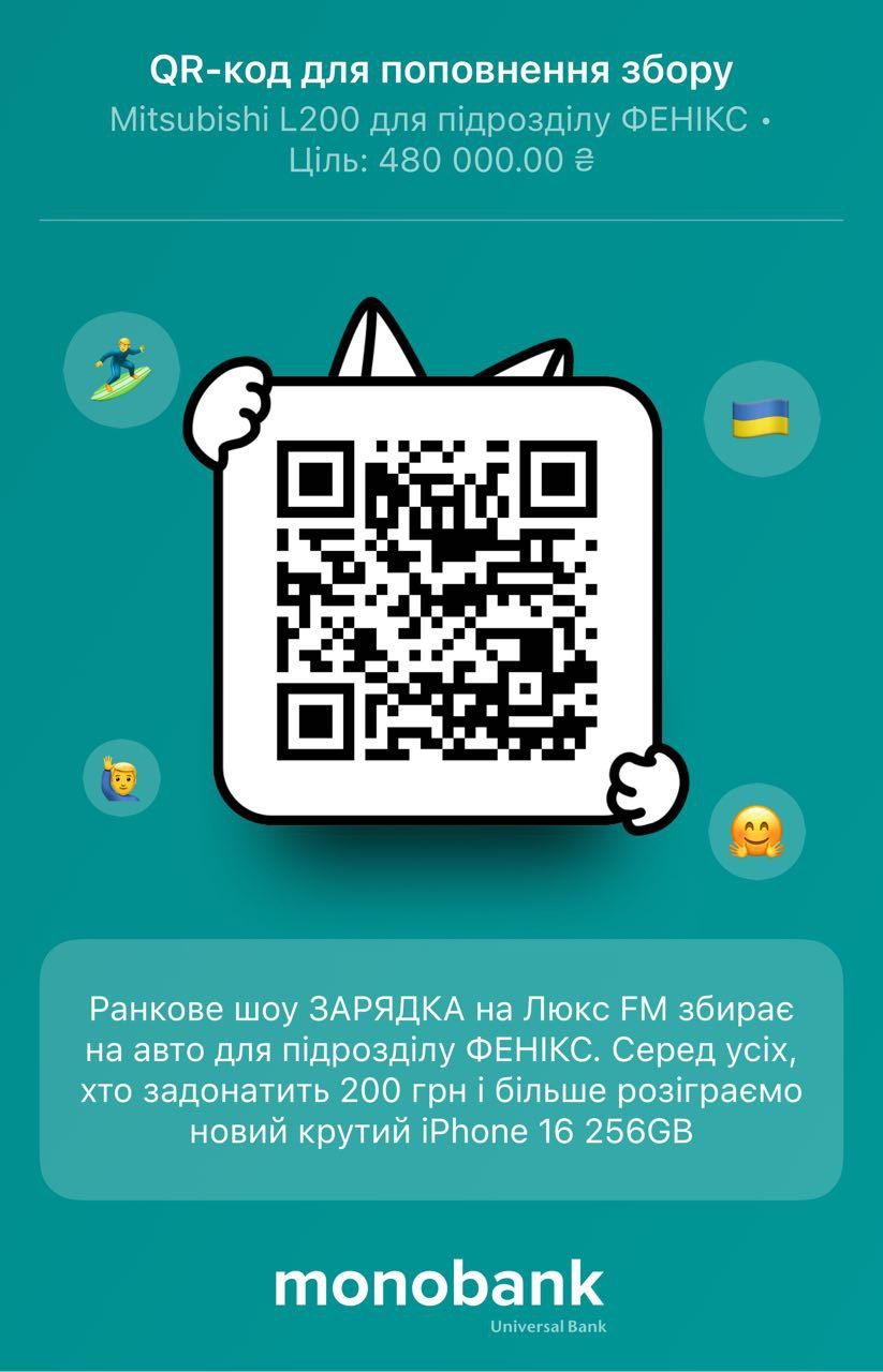 Ранкове шоу ЗАРЯДКА збирає на авто для підрозділу ФЕНІКС - отримай iPhone за мінідонат - 773043 Ранкове шоу ЗАРЯДКА збирає на авто для підрозділу ФЕНІКС - отримай iPhone за мінідонат - фото 773043