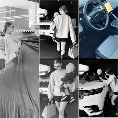 Kateryna Ostapchuk and her new Range Rover car - photo 773282
