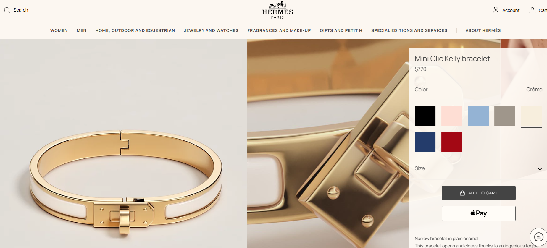 Браслет Mini Clic Kelly від Hermès - фото 774948