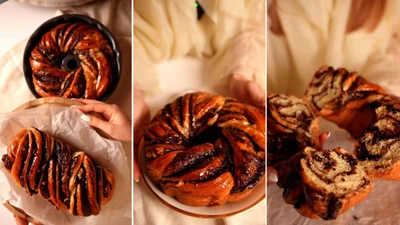 Випічка твого листопада: бабка з шоколадно-горіховою начинкою