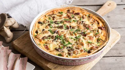 Картопляний кіш з куркою і грибами – ніжний, ароматний і дуже домашній