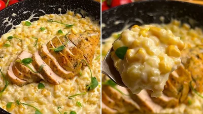 Страва аристократів — вершкова паста стеліні з кукурудзою та куркою