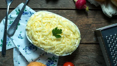 Топовый постный салат "Снег" – получается нежнее оливье