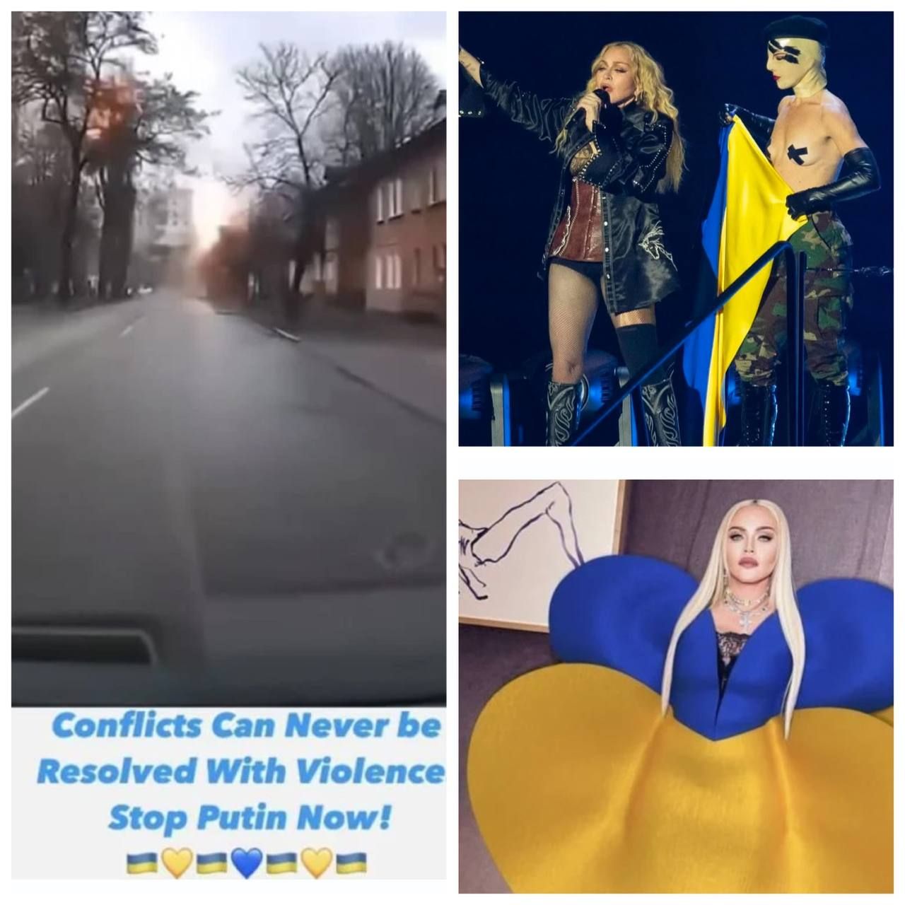 Зірки, які підтримали Україну - Мадонна та прапор України - фото 798782