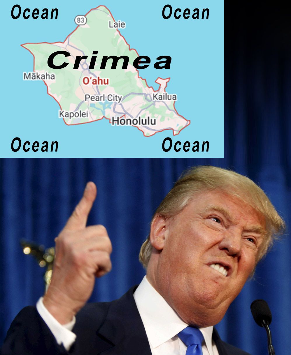 Мемы об океане, который, по словам Трампа, омывает Крым - 801591 Мемы об океане, который, по словам Трампа, омывает Крым - фото 801591