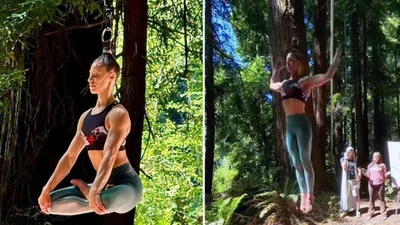 Цирковая артистка провисела на своих волосах 25 минут и установила невероятный мировой рекорд