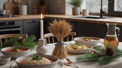 Традиционный рождественский декор: чем обычно украшают праздничный стол