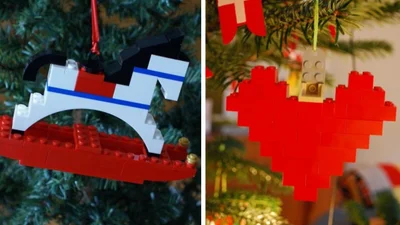 Милые и очаровательные украшения на елку из LEGO, которые можно сделать вместе с детьми