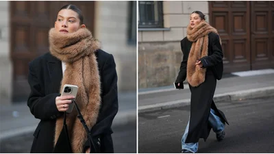 Аксессуар, который обожают голливудские дивы: как носить меховой шарф