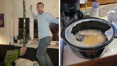 Эпичные фото людей, у которых Новый год начался точно не с лучшей стороны