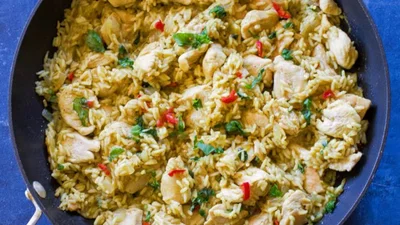 Ідея для швидкої вечері: басматі з куркою без зайвих клопотів