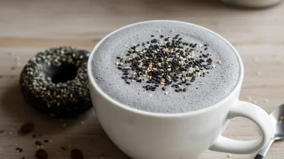 Кунжутний чорний лате для твоїх стильних фото в Instagram: простий рецепт екзотичного напою