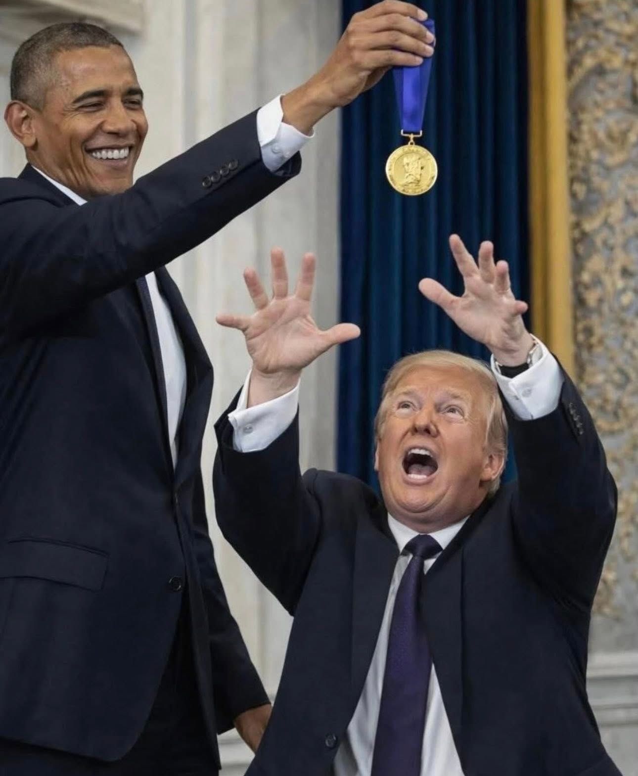 Мария Мачадо передала Трампу свою Нобелевскую медаль мира - сеть не сдержалась от шуток - фото 817980