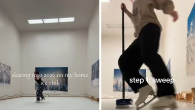 Дівчина збудувала повнорозмірну ковзанку просто у себе вдома