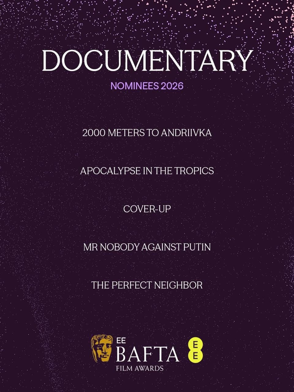 Номінанти BAFTA в категорії 'Найкращий документальний фільм' - 821935 Номінанти BAFTA в категорії 'Найкращий документальний фільм' - фото 821935