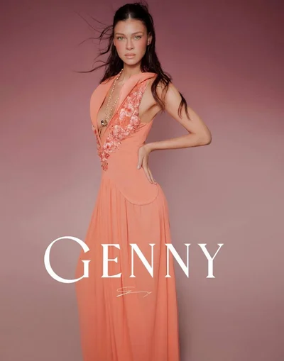 Персикова сукня - фото 823601