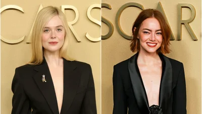 Звезды Голливуда "разогрелись" перед Оскарами: Эмма Стоун и Элль Фэннинг поразили почти парными образами