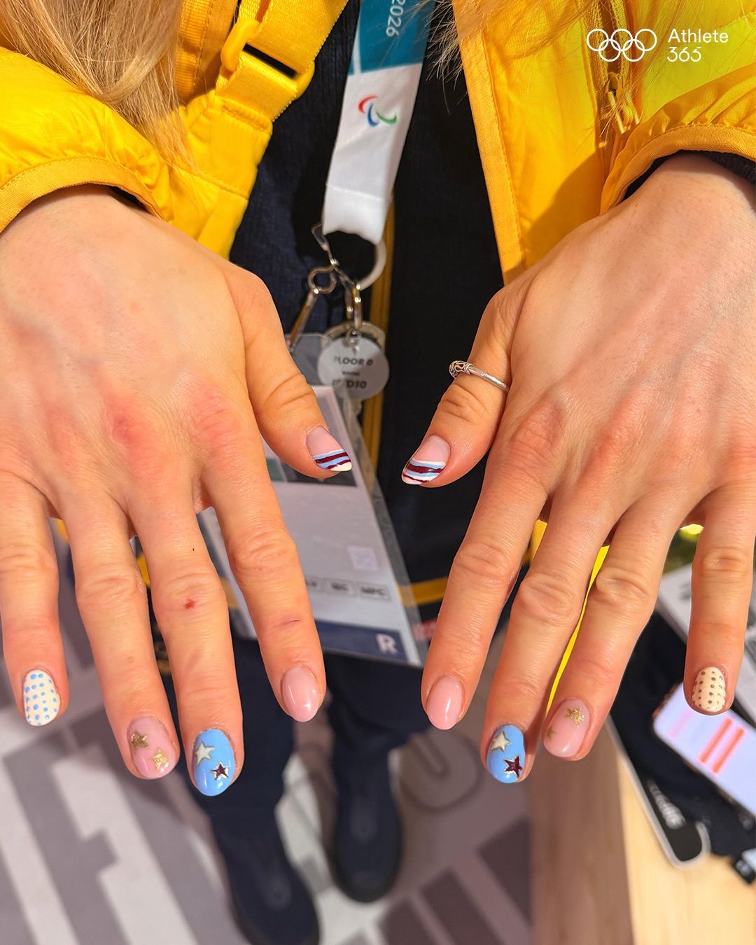 Який манікюр носять спортсменки на Олімпіаді-2026: ніжні сердечка і символічні кільця - фото 829005