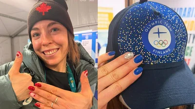 Який манікюр носять спортсменки на Олімпіаді-2026: ніжні сердечка і символічні кільця