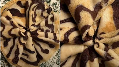 Ефектні млинці-"зебри": страву, яку хочеться фотографувати